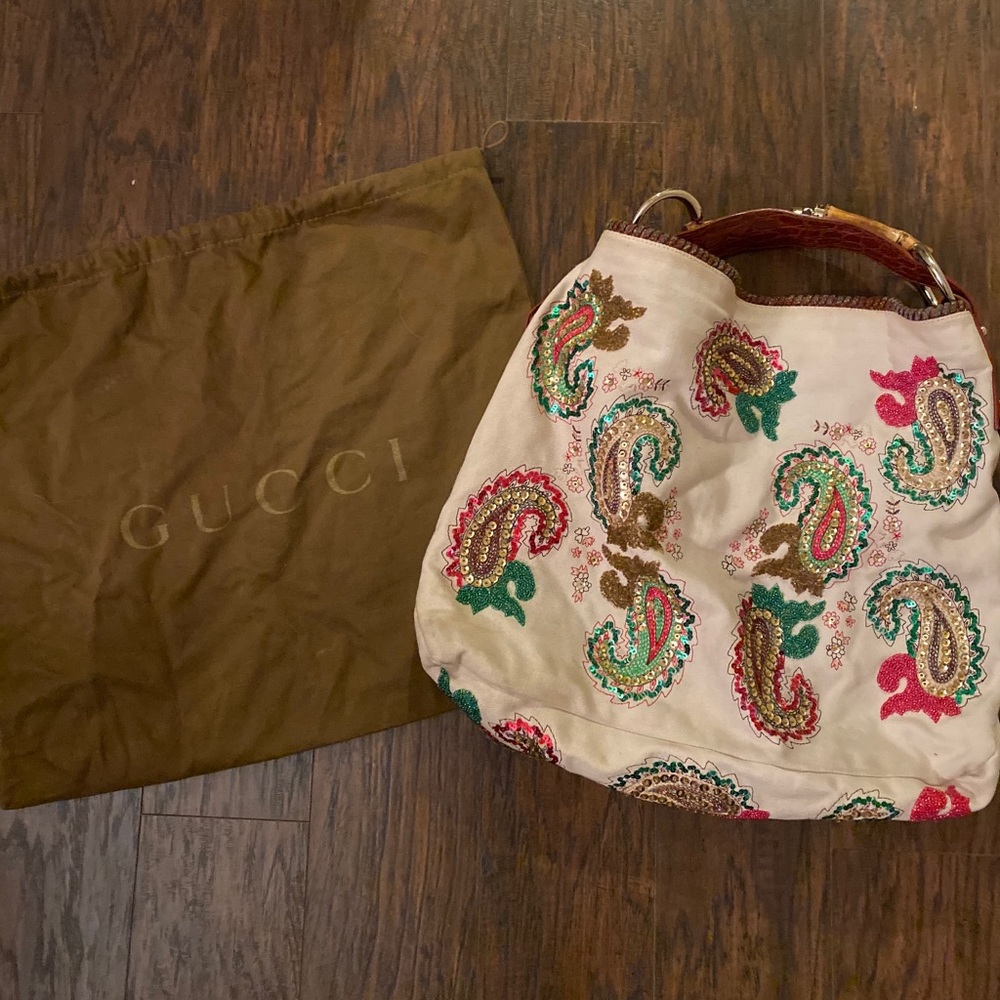 Gucci sequins hobo bag